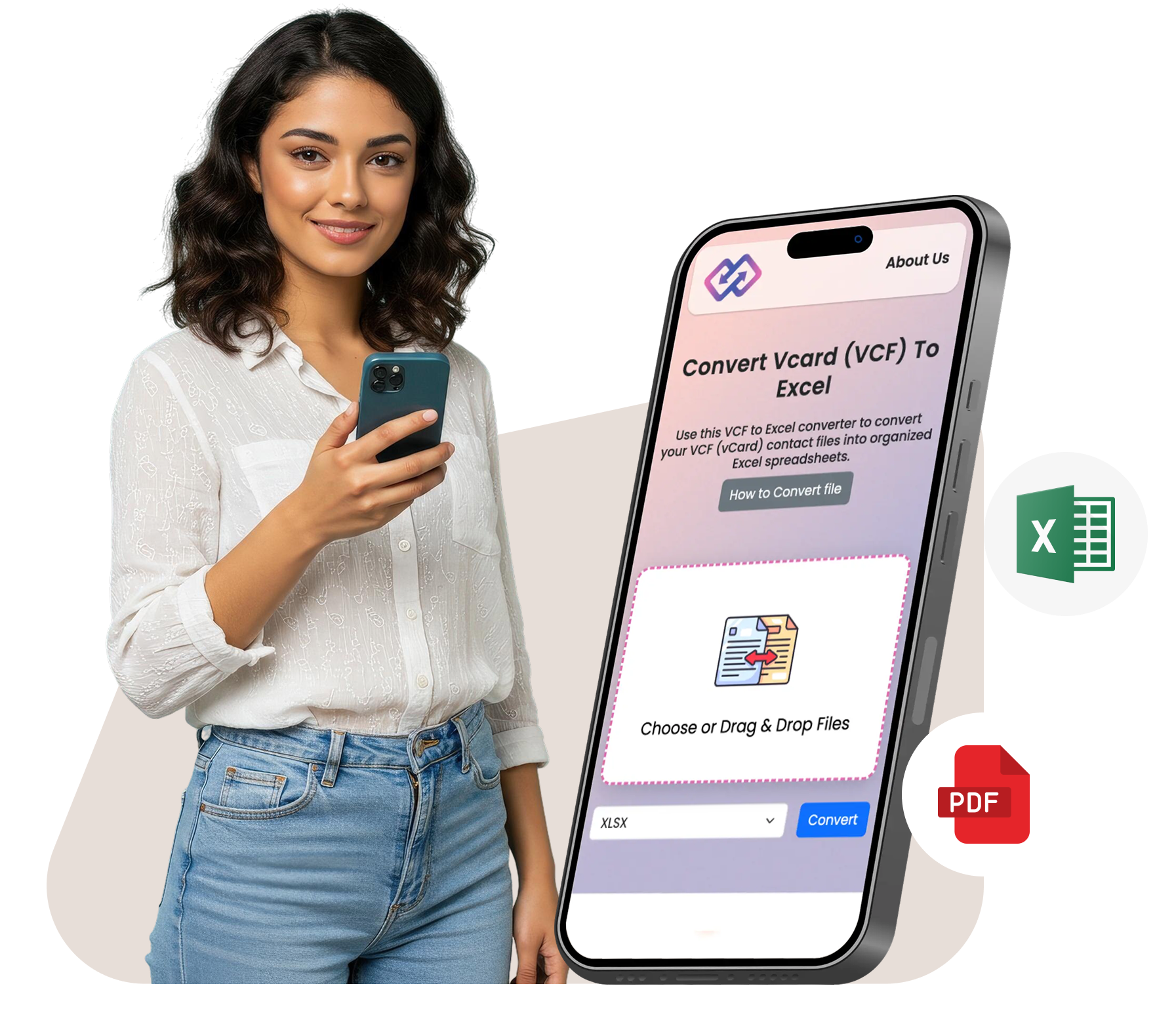 VCF to Excel Converter tool for vCard to spreadsheet conversion