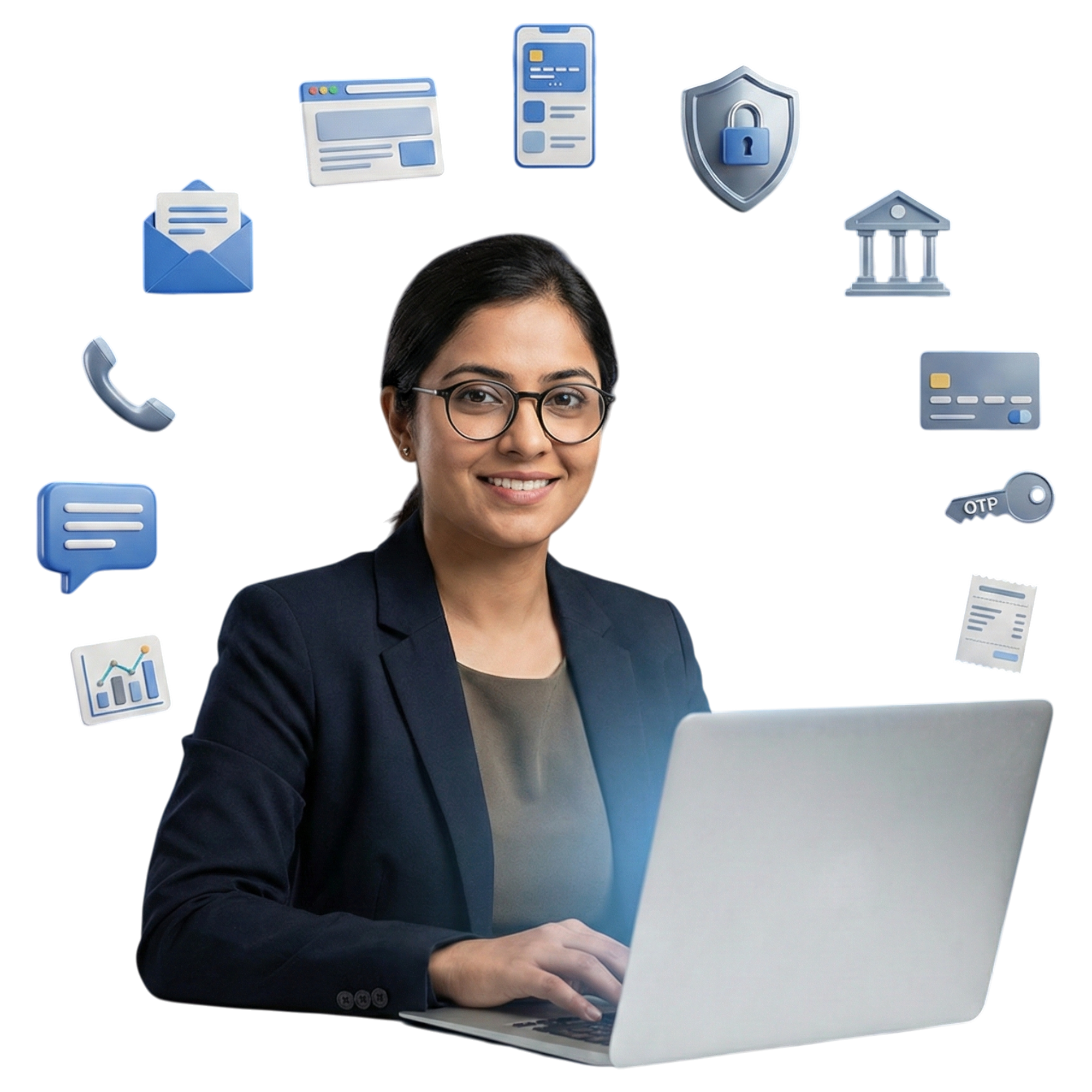 Banking customer using mobile messages for alerts, updates and support
