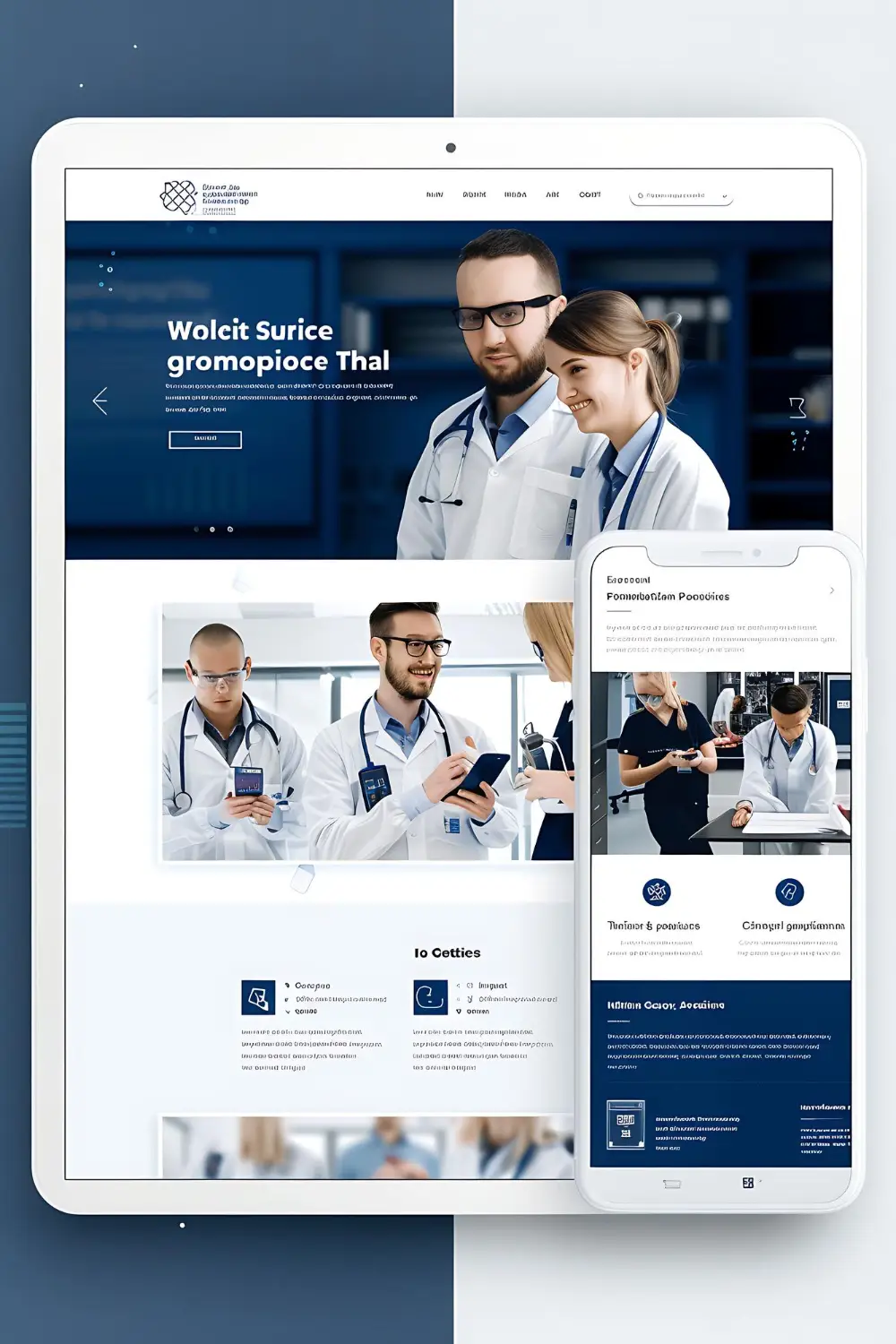 Healthcare website design and digital marketing illustration for patient acquisition and local SEO
