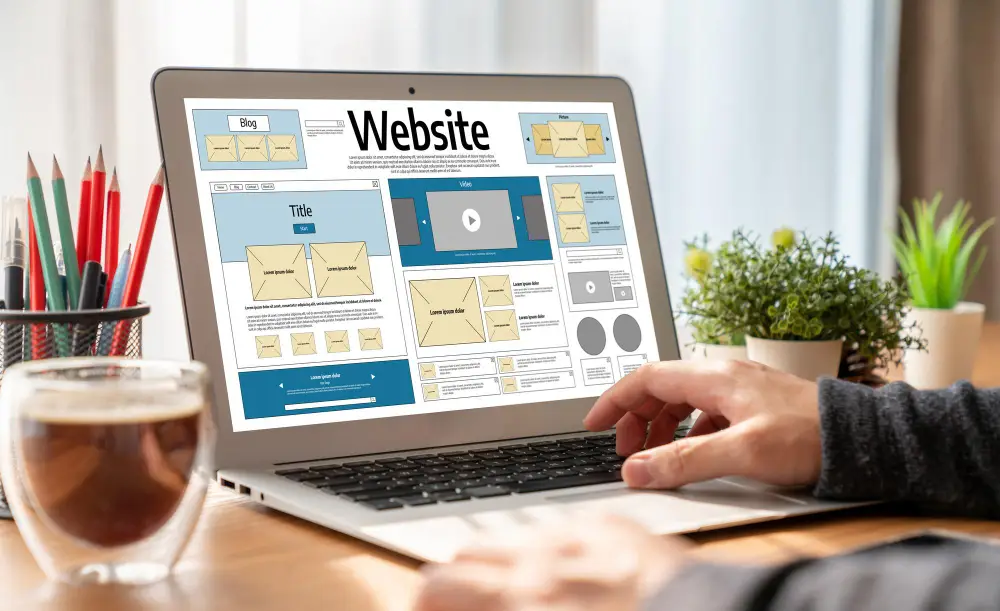 Informative website design in Kolkata showcasing a modern business website layout