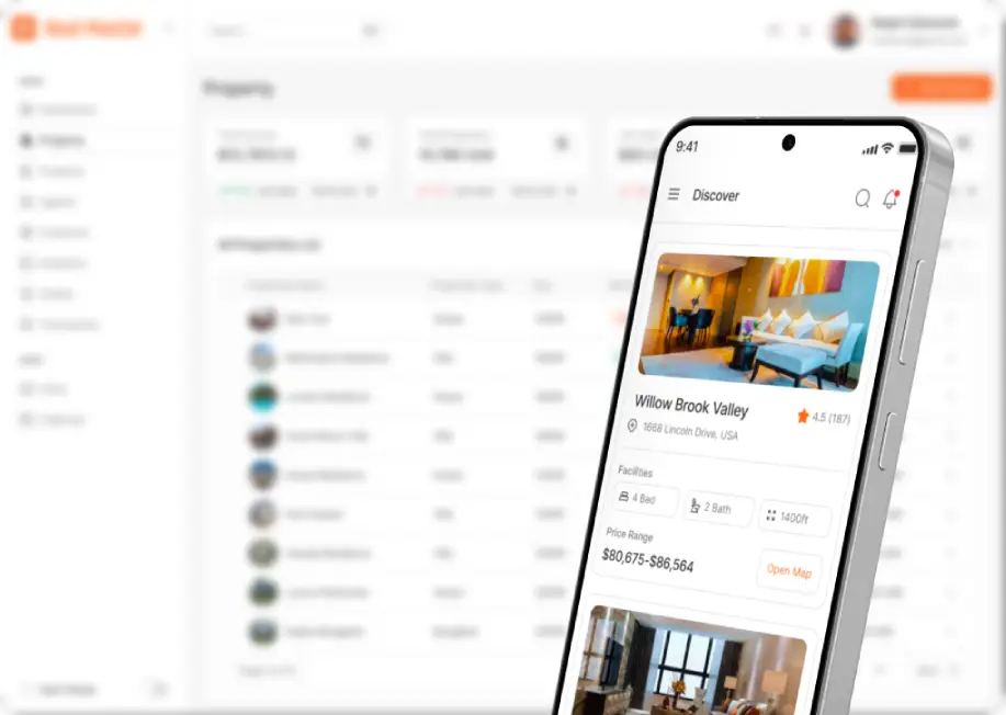 Consistent branding across real estate portal, app and marketing materials